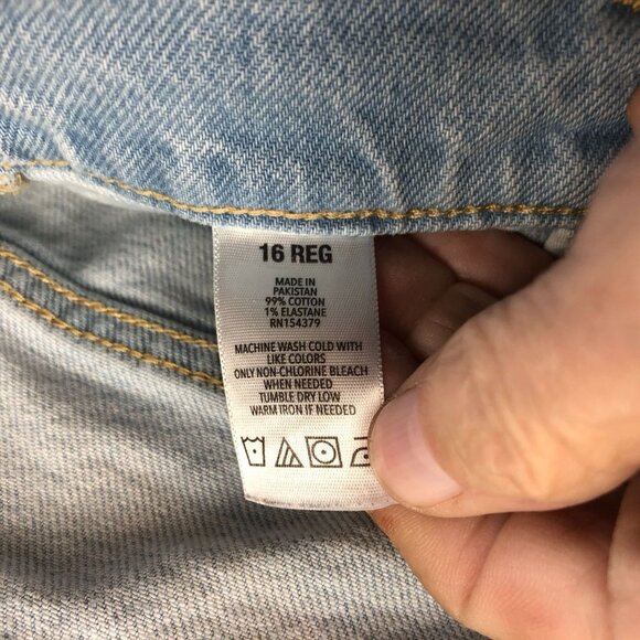 Aeropostale Womens Mom Jeans 16 Regular Blue Light Wash Denim Casual Stretch - Picture 10 of 14